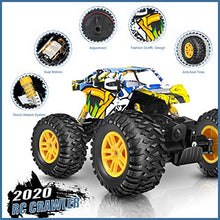 Load image into Gallery viewer, DOUBLE E RC Cars Remote Control Car,Off Road RC Crawler Unique Graffti 4WD 2 Motors 2.4Ghz Remote Control Monster Truck with 2 Batteries Climbing Toy for Boys Teens