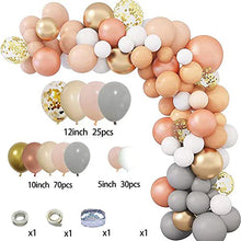 Load image into Gallery viewer, Blush Peach Balloon Garland Arch Kit , Toptap 129 Packs Balloon Garland Kit, Rosegold and Pink Birthday Hen Party Decoration for Girls Women Men Wedding Anniversary Bridal Engagement Baby Shower