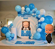 Load image into Gallery viewer, 130 PC Blue Balloon Arch Kit with Balloon Chain and Glue Dots | DIY Balloon Garland Kit For Birthday Party Décor, Baby shower, Wedding, Halloween, New Year Eve and Christmas
