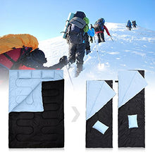 Load image into Gallery viewer, TOMSHOO Warm Double Sleeping Bag 86"x60" Double Thermal Thick Sleeping Bag 2 Person Outdoor Camping Hiking Thick Sleeping Bag with 2 Pillows for Winter and Spring