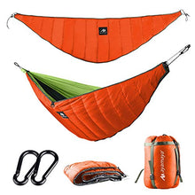 Load image into Gallery viewer, ayamaya Ultralight Hammock Underquilt for Camping Backpacking, 3 Season Under Quilt UQ for Single Person Hammock Warm Under Blanket Sleeping Bag Bottom Insulation - Hammock Camping Gear (Orange)