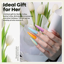 Load image into Gallery viewer, Modelones Gel Nail Polish, 36 Pcs Spring Pastel Color Gel Polish Soak Off Summer Bright Nail Polish Glitter Gel Nail Kit Starter Manicure with Nail Primer Matte Glossy Top Base Coat Gift for Women