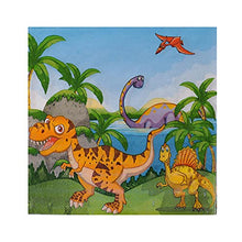 Load image into Gallery viewer, Dinosaur Party Supplies Set Dinosaur Birthday Party Decoration Kit For 16- Dino Plate Napkins Table Cover