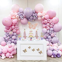 Load image into Gallery viewer, Balloon Garland Arch Kit, 170Pcs Macaron Balloon Garland Kit Including Purple, Pink, Orange Latex balloons, Balloon Garland Backdrop for Baby Shower,Birthday Party,Jungle Safari Party Decoration.
