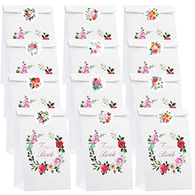 Load image into Gallery viewer, HOWAF 12Pcs Team Bride Bags Floral Hen Party Bags White Paper Party Bags Kraft Gift Bags Goody Bags Bride Wedding Bags Gift Bag Wedding Celebrations Bags for Party Favour Hen Do Accessories