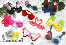 Load image into Gallery viewer, Luau Party Sunglasses - 9 Pairs Funny Hawaiian Glasses, Tropical Fancy Dress Favors, Fun Summer Party Photo Booth Props, Novelty Party Supplies Decoration