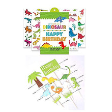 Load image into Gallery viewer, Dinosaur Birthday Party Decorations 214 pcs Happy Birthday Banner Garland & Arch Kit Dino Party Supplies Dinosaur Party Balloons