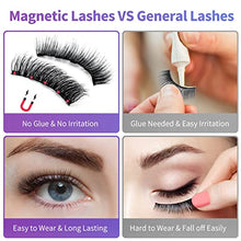 Load image into Gallery viewer, Magnetic Eyeliner and Magnetic Eyelash Kit (5 Pairs), Upgraded 3D Reusable Magnetic Eyelashes Kit False Lashes Natural Look with Applicator, No Glue Needed