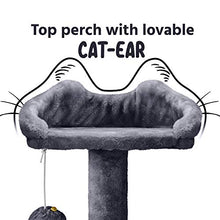Load image into Gallery viewer, Yaheetech 138.5cm Cat Tree Tower Scratching Posts Multilevel Cat Climbing House with Condos & Ladder Cat Activity Centre for Indoor Cats, Dark Grey