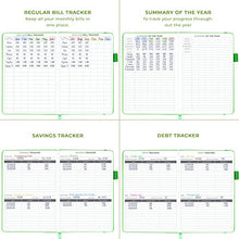 Load image into Gallery viewer, Clever Fox Budget Book – Financial Planner Organizer & Expense Tracker Notebook. Money Planner Account Book for Household Monthly Budgeting and Personal Finance. Compact Size (13.5x19cm) – Mint Green