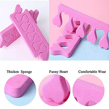 Load image into Gallery viewer, 50pcs Foam Sponge Toe Separators Finger Dividers Soft Sponge Finger Divider Spacer Nail Art Manicure Pedicure Tools - Pink