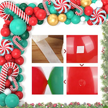 Load image into Gallery viewer, Christmas Balloon Garland Arch kit, 103 Pcs Xmas Red Green Gold Confetti Balloons with Candy Cane Balloons for Christmas New Year Party Deco Wintertime Holiday