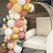 Load image into Gallery viewer, Oopat DIY Retro Dusty Pink and Blush Balloon Garland Kit for Girls Baby Shower Bridal Shower Garden Themed Birthday Party Decoration
