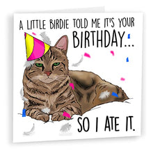Load image into Gallery viewer, Cat birthday card, Cat owner card, Funny Cats birthday card, Cat lover card, Cat owner birthday card, Cat 30th Birthday, Cat 40th Birthday,