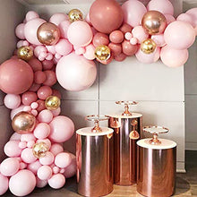 Load image into Gallery viewer, Balloons Arch Kit, Retro Pink Balloon Garland Kit Balloons Arch Kit, Retro Pink Latex Balloons Party Metallic Balloons Confetti Balloons for Birthday Wedding Party Baby Shower Decoration Reusable