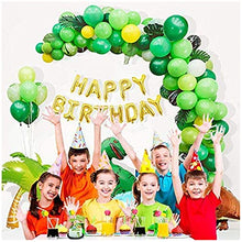 Load image into Gallery viewer, Dinosaur Birthday Party Decorations 214 pcs Happy Birthday Banner Garland & Arch Kit Dino Party Supplies Dinosaur Party Balloons