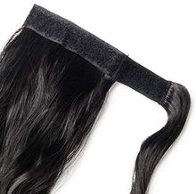 Load image into Gallery viewer, Wrap Around Ponytail Hair Extension 24inch Long Curly Pony Tail Hairpiece Synthetic Fiber Jet Black