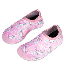Load image into Gallery viewer, Kids Beach Swim Shoes Child Barefoot Skin Aqua Socks Boys Girls Water Sport Shoes for Pool Garden Surf Yoga - Unicorn Gouache - 1/2 UK Child ( 16/17 EU )