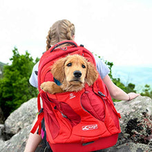 Load image into Gallery viewer, Kurgo G-Train K9 Pack, Carrier Backpack for Small Dogs and Cats, Ideal for Hiking or Travel, Waterproof Bottom, Chili Red