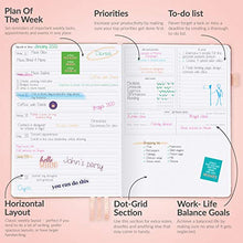 Load image into Gallery viewer, GoGirl Planner PRO - Undated Horizontal Layout Weekly Planner and Organizer + Budgeting and Expense Tracking Pages, Goals Journal & Agenda, 7" x 10" Hardcover, Lasts 1 Year - Rose Gold