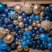 Load image into Gallery viewer, DJLLA Blue Balloon Arch Kit,Balloon Garland Navy Blue Latex Agate Ballon Blue Sliver Metallic Balloon Arches 85 Pack for Boy Men Birthday Space Party Baby Shower Ramadan Mubarak Halloween Decorations