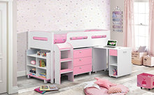 Load image into Gallery viewer, Julian Bowen Kimbo Cabin Bed & Premier Mattress, Pink/White, Single