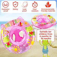 Load image into Gallery viewer, Pipihome Baby Swimming Float Ring for 3-36 Months, Inflatable Baby Swim Float with Float Seat, Swim Pool Bathing Accessories for Children Kids Infants and Toddlers (Frog Pink)