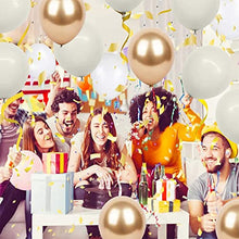 Load image into Gallery viewer, DUGEHO Balloon Arch Kit, Sand White and Gold Balloons , 132 PCS Balloon Arch Garland Kit,Metal Balloons for Christmas Decorations Birthday Wedding Anniversary Party Graduation