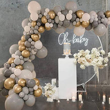 Load image into Gallery viewer, Balloon Arch Kit,102Pcs White Grey Balloon Garland Birthday Party Decoration,With gray, white, gold latex balloons & Tying Tool,Christmas wedding engagement baby shower,Boys and Girls Birthday Party