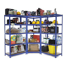 Load image into Gallery viewer, Heavy Duty Garage Corner shelving kit, 1 Corner unit 1800mm x 900mm x 450mm FREE Next Working Day Delivery *