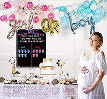 Load image into Gallery viewer, Funnlot Gender Reveal Boy or Girl Voting Game Gender Reveal Party Games 54pcs Gender Reveal Voting Game Stickers Boy or Girl Gender Reveal Guess Game Gender Reveal Party Supplies
