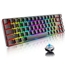 Load image into Gallery viewer, 60% Mechanical Gaming Keyboard Compact Type C Wired 68 Keys LED Backlit USB Waterproof Keyboard 18 Chroma RGB Backlight Full Anti-ghosting Keys Compatible With PS4/PS5/Xbox/PC(Black/Blue switch)