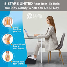 Load image into Gallery viewer, Foot Rest Under Desk Cushion - Adjustable Height 6" or 15 cm - Foot Stool - Ergonomic Pad for Extra Leg Support - Breathable Mesh Cover - Non-Slip Bottom - Premium Home Office Furniture Accessories