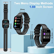 Load image into Gallery viewer, Smart Watch, Dbasne Fitness Tracker 1.69" Touch Screen Fitness Watch with Heart Rate Sleep Monitor, 8 Sports Modes IP68 Waterproof Smartwatch for Men Women Sleep Sport Activity Tracker for iOS Android