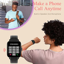 Load image into Gallery viewer, FMK Smart Watch Call Make Answer for Men Women 1.69" Full Touch Screen Android Smart Watch with Heart Rate Compatible for Iphone,IP67 Waterproof