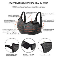 Load image into Gallery viewer, HBselect Women's Seamless Maternity Nursing Bra, L, Black + Gray + Purple