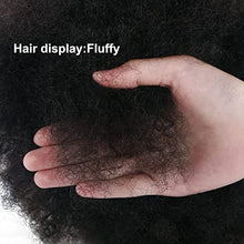 Load image into Gallery viewer, Becus Short Afro Wigs For Black Women Brazilian Human Hair Kinky Curly Wig Afro Puff Wigs For Black Women Natural Black (8 Inches Fluffy Tight Curls)