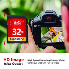 Load image into Gallery viewer, Gigastone SD Card 32GB 5-Pack, High-Speed 32GB SD Card Full HD Video Memory Card, Compatible with Canon Nikon Sony Pentax Kodak Olympus Panasonic Digital Camera, UHS-I SDHC U1 Class 10