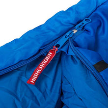 Load image into Gallery viewer, Kids Sleeping Bag For Camping, Hiking, Travelling, Indoor or Sleepover | Lightweight 920g | Mummy Style | Toddler - Junior | Warm Snuggle Sleep Bags by HiGHLANDER