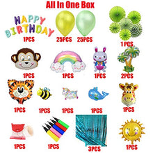 Load image into Gallery viewer, Kids Birthday Party Decorations Green Forest Theme Jungle Animals Balloons Perfect for Boys and Girls Party Supplies