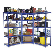 Load image into Gallery viewer, Heavy Duty Garage Corner shelving kit, 1 Corner unit 1800mm x 900mm x 450mm FREE Next Working Day Delivery *
