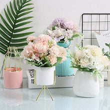 Load image into Gallery viewer, KIRIFLY Artificial Flowers, Fake Peony Silk Hydrangea Bouquet Decor Plastic Carnations Realistic Flower Arrangements Wedding Decoration Table Centerpieces 2 Packs (Light Pink)