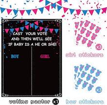 Load image into Gallery viewer, Funnlot Gender Reveal Boy or Girl Voting Game Gender Reveal Party Games 54pcs Gender Reveal Voting Game Stickers Boy or Girl Gender Reveal Guess Game Gender Reveal Party Supplies