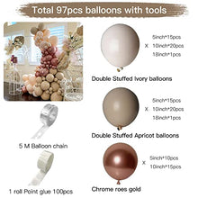 Load image into Gallery viewer, Thinbal Nude Balloon Arch Garland Kit, 99pcs Beige Balloons Decorations Apricot Double-Stuffed Latex Pastel Balloon Arch & Rose Gold Metallic Balloons for Wedding Baby Shower Bridal Birthday Party