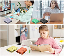 Load image into Gallery viewer, Housolution A6 Budget Binder with Cash Envelopes, PU Leather Notebook Binder Budget Planner 6-Ring Binder Cover with 12 Clear Binder Envelopes Pockets, 12 Expense Budget Sheets & Labels, Black