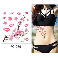 Load image into Gallery viewer, 12 Sheets Cherry Blossoms Temporary Tattoo Sticker for Women Body Art in Spring Summer