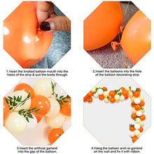 Load image into Gallery viewer, Orange Yellow White Theme Party Balloon Garland Arch kit with Artificial Willow Leaves for Little Cutie Birthday Sunshine Baby Shower Bridal Shower Party Decoration