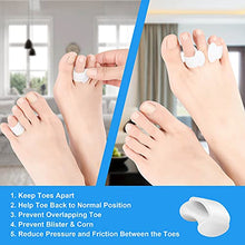 Load image into Gallery viewer, Pinky Gel Toe Separators, Silicone Toe Spacers, Small Toe Protector Spreader, Cushions for Curled Overlapping Separate Toe Correct