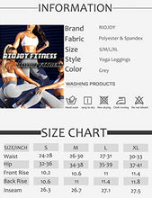 Load image into Gallery viewer, RIOJOY Women's High Waist Leggings 3D Mesh Knitted Ruched Butt Lifting Honeycomb Yoga Pants, M, Grey