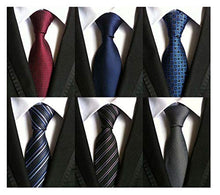 Load image into Gallery viewer, WeiShang Lot 6 PCS Classic Men's 100% Silk Tie Necktie Woven JACQUARD Neck Ties (Style 13)